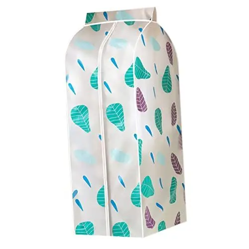 Produktbild: KITANDOVE Hülle Für Kleider Schützt Vor Feuchtigkeit 110x60 Cm Peva Material Erfrischendes Blattmuster Kleidersäcke Anzug-aufbewahrungstasche