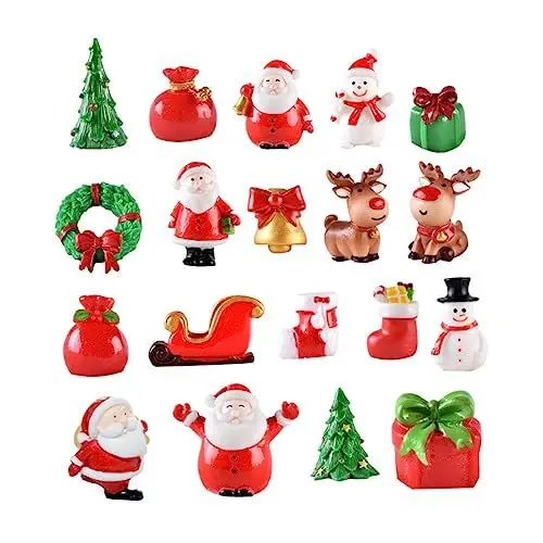 Produktbild: KITANDOVE Weihnachts-mini-Ornament Aus Kunstharz Mit Schneemann Und Schlitten Weihnachts-Stil Für Jungen Und Mädchen