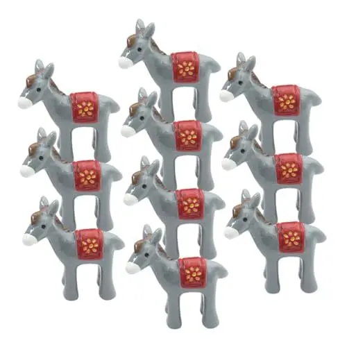 Produktbild: KITANDOVE Winzige Tiere Aus Kunstharz – Mini-eselfiguren Zur Gartendekoration Miniatur-tierdekoration