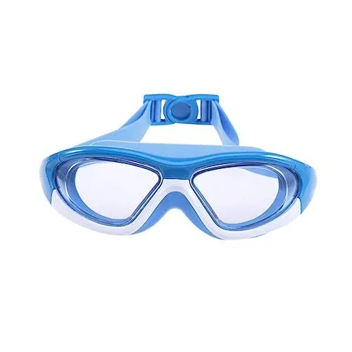 Produktbild: KITANDOVE 2stücke Große Rahmen Schwimmbrille Anti-beschlag Uv-schutz Klare Schwimmgläser Für Junge Mädchen Farbe Zufällig Passform Mit Doppelt Verstellbaren Riemen
