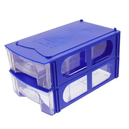 Produktbild: KITANDOVE 2St Kombinierte Zubehörbox Stapelbarer Aufbewahrungskorb Organizer für Schrauben und Muttern storage boxes aufbwahrungs-box Behälter für Kleinigkeiten im Haushalt