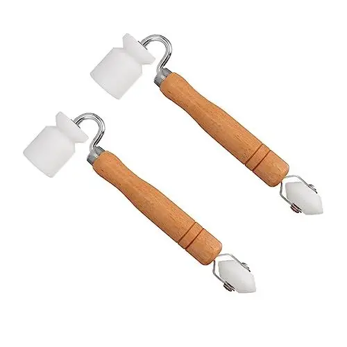 Produktbild: KITANDOVE Nahtroller Mit Holzgriff Oberfläche Doppelkopf-eck-design Für Tapezieren Werkzeug Tapetenrolle Heimdekoration