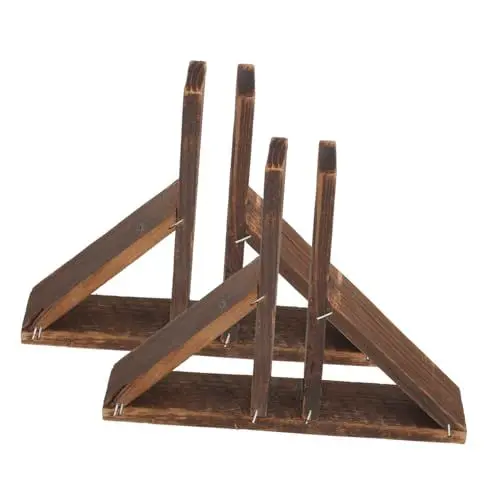 Produktbild: KITANDOVE 2St Zaunbasis aus massivem Holz Verdickter Trennständer Gitterträger aus Kunststoff zäune fence pflanzenständer deko kleine Zaunbasis gartenzaun ständer teleskopisch Lieferungen