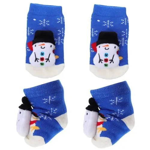 Produktbild: KITANDOVE Entzückende Bodensocken Für Mädchen Babysocken 2 Paar Weiche Warme Indoor-socken Für Kleinkinder