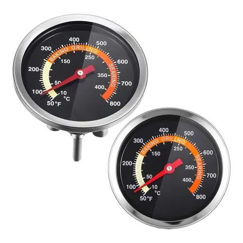 Produktbild: KITANDOVE 2 Stück Grillthermometer Mit Edelstahlkonstruktion Backofenthermometer Mit Genauer Temperaturanzeige Für Küche Grill Und Mehr