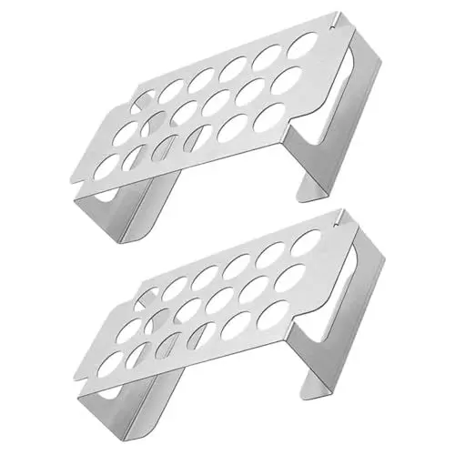 Produktbild: KITANDOVE 2st Chili-grill Bbq-grillgestell Bratengestell Hähnchenschenkel-grillhalter Hähnchenflügel-rack Im Ofen Jalopeno Fischgrillgestell Grill-smoker-rack Corer Jalapeno Rostfreier Stahl