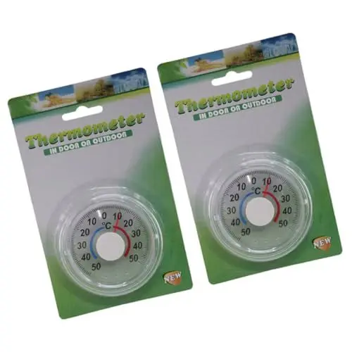 Produktbild: KITANDOVE Innenthermometer Aus Holz Wandthermometer Vertikales Thermometer Mit Zweireihiger Anzeige In Fahrenheit Und Celsius Leicht Aufzuhängen Für Zuhause Werkstatt Und Schule