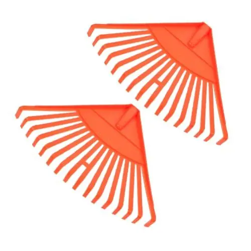Produktbild: KITANDOVE Gartenrechen Aus Kunststoff 16 Zinken Laubbesen Für Rasen Robuster Rechen Zum Jäten Kultivieren Und Reinigen