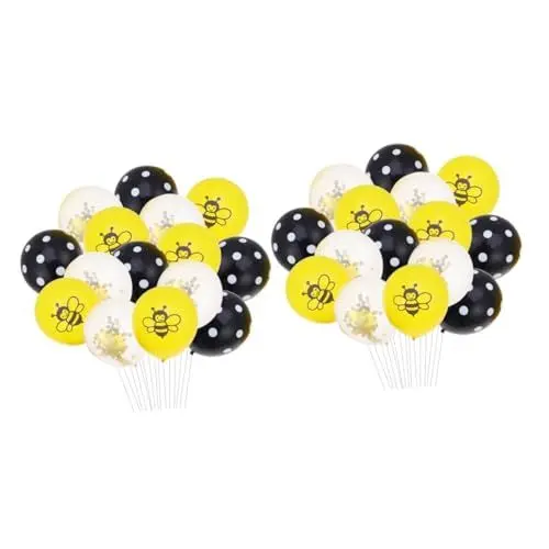 Produktbild: KITANDOVE 30 Stück 12 Bausatz für Partyballons Bienenballon Luftballons für die Babyparty Bienenanzüge wand polsterung living room decoration balloon Latexballons Zubehör für Partydekoration