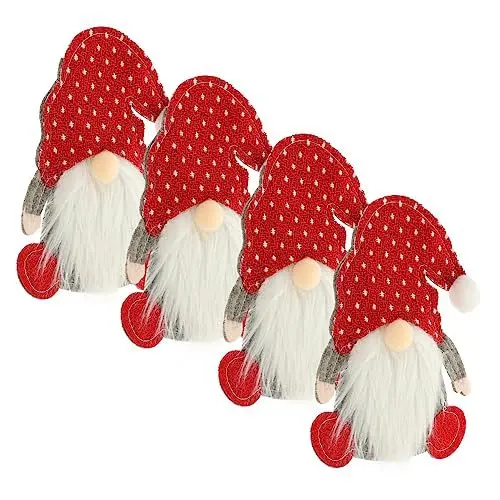 Produktbild: KITANDOVE 4 Stück Besteckhalter für Party Weihnachtsteller Partybesteckhalter Bestecktaschen weihnachtsessen weihnachts party Dekorationen für Bankettgeschirr Party-Besteckhalter Filzstoff