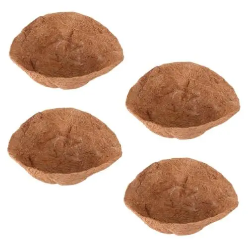 Produktbild: KITANDOVE 4 Stück Blumentopf Kokosmatte Pflanzmatte Zum Eintopfen Camping-körperpflegeprodukte Korbeinlagen Aus Kokosfaser Pflanzeinsätze Liner Kokosnuss Faser-ersatz-Liner Light Brown
