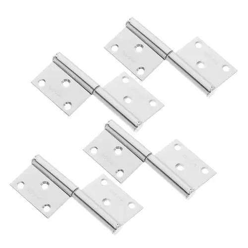 Produktbild: KITANDOVE 4 Stück Edelstahlscharniere Robuste Garagentorscharniere Für Innentüren Abnehmbar Robustes Flaggenform-design