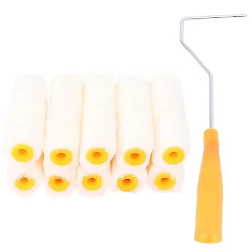 Produktbild: KITANDOVE 4-zoll-farbroller Mit Griff Für Wandfarbroller 37 Cm Wiederverwendbarer Flor Leicht Zu Reinigen Kein Tropfen Für Anfänger Zufällige Farbe