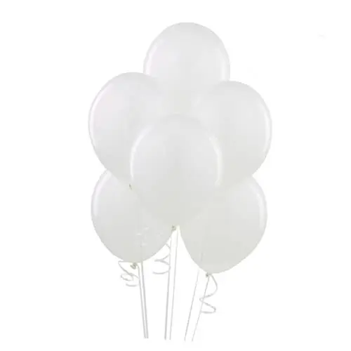 Produktbild: KITANDOVE 50 Stück Latexballon hochzeitsdeko hochzeits dekoration Round balloons dekoration party hochzeitsdeco Perlenballon Weißes Dekor luftballons Hochzeitsballon dekorativer Luftballon