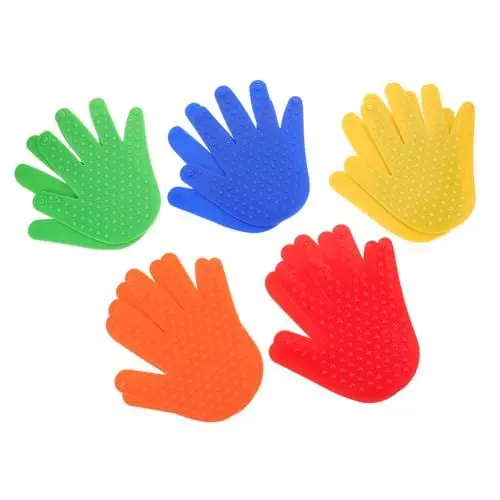 Produktbild: KITANDOVE 5 Paar Hand Bodenmarkierungen Bodenmarkierungswerkzeuge Tennisbodenmarkierungen Tennistrainingsmarkierungen Bunte Teppichmarkierungen Flache Markierungen