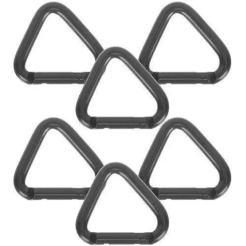 Produktbild: KITANDOVE 6stücke Aluminiumlegierung Karabinerhaken Kleiner Leichter Kletterclip Für Outdoor-aktivitäten Für Camping Wandern Und Reisen Praktische Dreieck-Design-Haken
