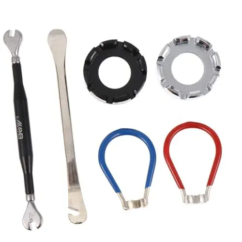 Produktbild: KITANDOVE 6St Fahrradschlüssel Reifenwerkzeuge Richtiges Kit für Fahrradfelgen reparaturset Fahrrad fahrradwerkzeuge Reparaturwerkzeuge für Fahrradtaschen Fahrradspeichen-Werkzeugteile Stahl