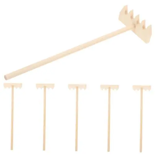 Produktbild: KITANDOVE 6-teiliges Sandkastenwerkzeug-Set Miniatur-gartenrechen Gartenzubehör Für Sandtischdeko Kleiner Gartenrechen Für DIY-projekte Leichtes Gartengerät Für Kinder