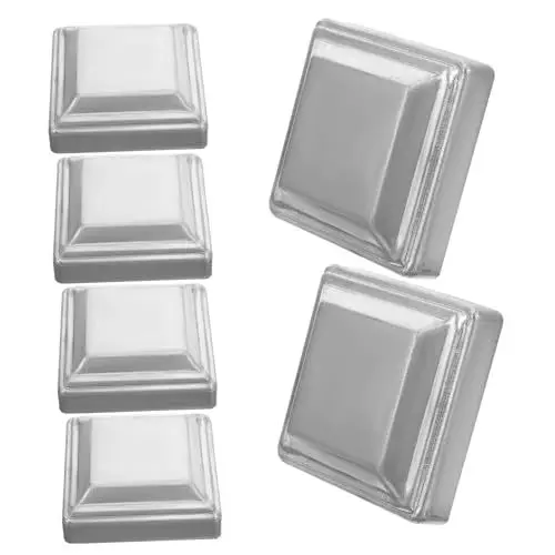 Produktbild: KITANDOVE 6stücke Eisen Zaunpfostenkappen Metall Pfostenabdeckungen Wetterfest Dekokappen Für Garten Und Grundstück Quadratische Form