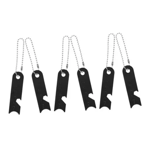 Produktbild: KITANDOVE 6 Teiliges Outdoor Feuerschaber Überlebensausrüstung Feuerset Magnesiumspäne Camping Holzofen Tragbar Für Zelte Streichhölzer Feuerstein Und Stahl Stürmer Manganstahl