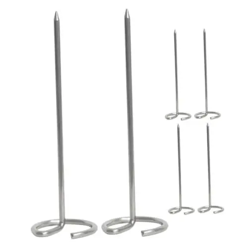 Produktbild: KITANDOVE 6 Stück Standspieße Metallspieße Zum Grillen Edelstahlspieße Für Heißluftfritteuse Grillzubehör