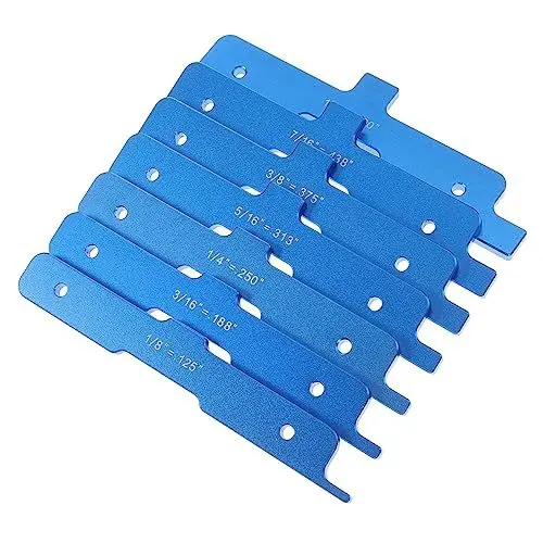 Produktbild: KITANDOVE 7St Routing-Block Einrichtung der Router-Tabelle Setup blockiert die Holzbearbeitung Tischsägen-Einstellblöcke Fräsmaschinen-Einstellblöcke Router-Setup-Leisten Setup-Blöcke Blue
