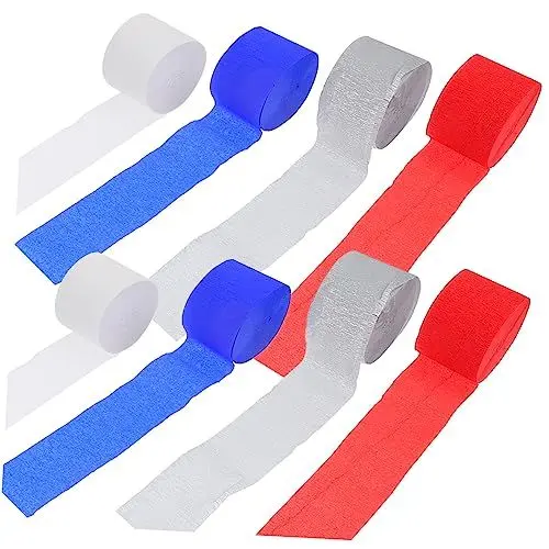 Produktbild: KITANDOVE 8 Rollen farbiges Schleifenpapier Wanddekoration Hochzeitskrepppapier Party-Krepppapier hochzeitsdeko junggesellenabschied Dekoration Krepppapier für Party Streamer für die Party