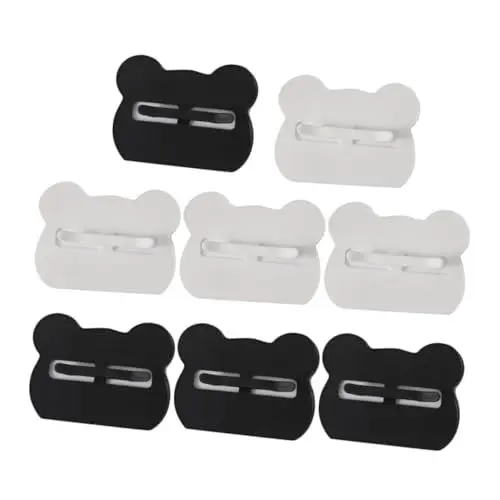 Produktbild: KITANDOVE 8 Stücke Mülleimer Tasche Clip Klemme Klebstoff Für Mülleimer Abfallkorb Tasche Grau