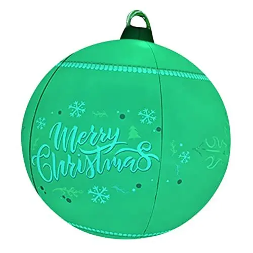 Produktbild: KITANDOVE Weihnachtsschmuck Aufblasbare Weihnachtskugel Weihnachts-hüpfburgen Aufblasbarer Ball Aufblasbare Bälle in Übergröße Rotes Aufblasbare Balldekoration Weihnachtskugel Im Freien Plastik Green