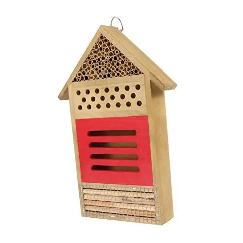 Produktbild: KITANDOVE Bienenhotel Für Garten Aus Holz Handgefertigt Mit Löchern Und Lücken Als Nistplatz Für Bienen Und Unterschlupf Für Insekten
