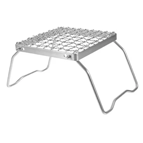 Produktbild: KITANDOVE Kleiner Edelstahl-grillrost Für Draußen Gitterbackrost Mit Netzstruktur Für Schnelles Abkühlen Rechteckiger Grillrost Für Camping Und Picknick