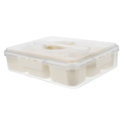 Produktbild: KITANDOVE Crisper Box mit Snackboxen Süßigkeitenbehälter mit 9 Fächern leicht robust für die Inneneinrichtung