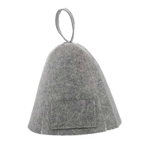 Produktbild: KITANDOVE Duschhaube Badezimmer-duschhut Für Frauen Stylischer Saunahut Badehut Für Den Haushalt Bequemer Saunahut Filzkappe Saunahut Für Damen Saunazubehör Badezimmerzubehör Gefühlt Grey