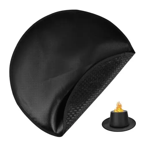 Produktbild: KITANDOVE Feuerfeste Silikonmatte 20 Zoll Kreisförmige Grillmatte Unter Dem Grill Isolierunterlage Grillmatte Für Feuerstelle Zubehör