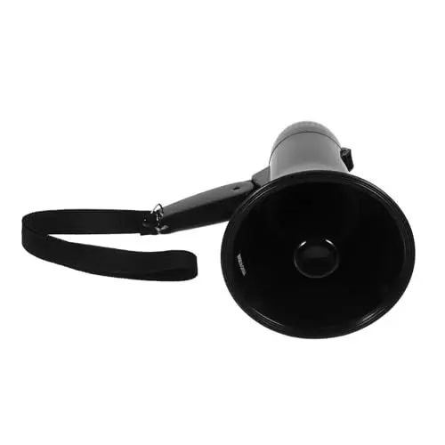 Produktbild: KITANDOVE Handmegaphon Handmikrofon Megaphon Jubeln Fußball-megaphon Stierhorn-Lautsprecher Tragbarer Lautsprecher Jubelndes Megaphon Praktisches Megaphon Megaphon-Lautsprecher Abs Black