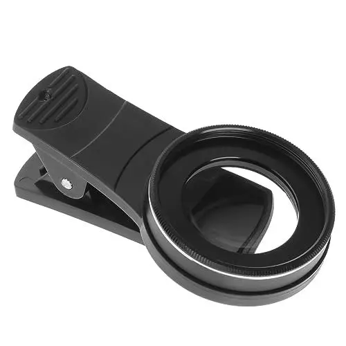 Produktbild: KITANDOVE 37-mm-Telefon-Makroobjektiv aus Flugzeugaluminium 15 Kameraobjektive Clip universelles 4K-Makroobjektiv für Smartphones