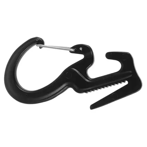 Produktbild: KITANDOVE Hakenclips Aus Metall Für Rucksäcke Schwarzer Karabinerclip Bungee-verriegelung Für Camping Und Trekking