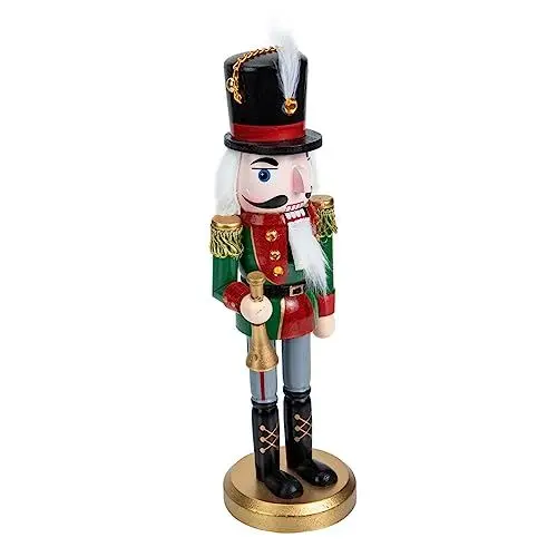 Produktbild: KITANDOVE 25cm Grün Nussknacker Schmuck Holz Und Baumwolle Weihnachten Decor Desktop Decor Cartoon Innen Ornament