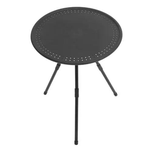 Produktbild: KITANDOVE Faltbarer Campingtisch Tragbarer Grilltisch Runder Tisch Für Draußen Picknicktisch Mit Verstellbaren Füßen Kompakt Und Praktisch Für Outdoor