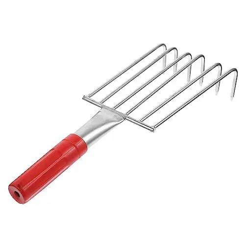Produktbild: KITANDOVE Gartenrechen Handrechen Kleiner Rechen Gartenwerkzeug Mit Ergonomischem Griff Aus Edelstahl Zum Ausbreiten Von Erde Und Auflockern