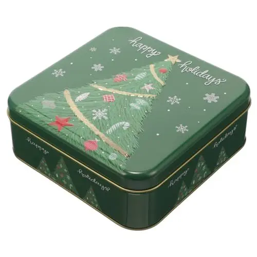 Produktbild: KITANDOVE Weihnachts-blechdose Mit Charmantem Design Für Plätzchen Süßigkeiten Und Metall Aufbewahrungsbox Mit Deckel