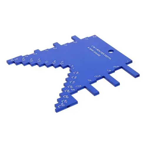 Produktbild: KITANDOVE Stufenlehre Tiefenmesswerkzeug Für Tischkreissägen Aluminiumlegierung Mit Gravierten Markierungen Für Holzbearbeitungswerkzeug
