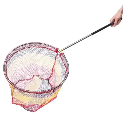 Produktbild: KITANDOVE buntes Fischernetz Angler ausrüstung farbige Fishing Accessories fernrohre fischerzubehör Pole Netz zum Zurücksetzen von Fischen Fischnetzgeflecht Krabbennetze Netzfischen Black