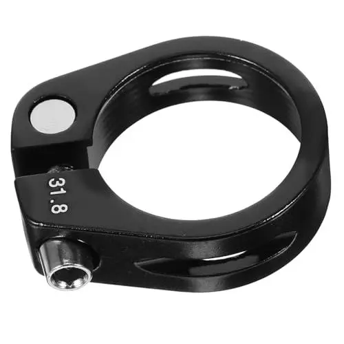 Produktbild: KITANDOVE Fahrradsattelklemme Schnellspanner Aluminiumlegierung Fahrradsattelstützenclip Leicht Und Für 31 8 Mm Schwarz