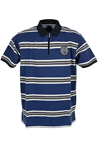 Produktbild: Kitaro Poloshirt Polo Hemd Herren Kurzarm Piqué Baumwolle, Farbe:blau, Herrengrößen:3XL