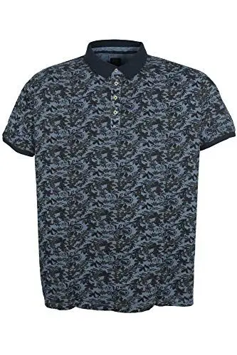 Produktbild: Kitaro Poloshirt Polo Shirt Hawaiihemd Herren Kurzarm Baumwolle Piqué Plusgröße, Farbe:dunkelblau, Herrengrößen:4XL