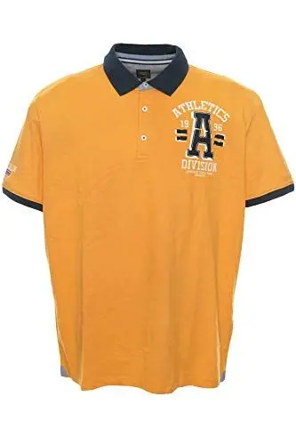 Produktbild: Kitaro Poloshirt Polo Shirt Hemd Herren Kurzarm Baumwolle Piqué, Farbe:orange, Herrengrößen:3XL