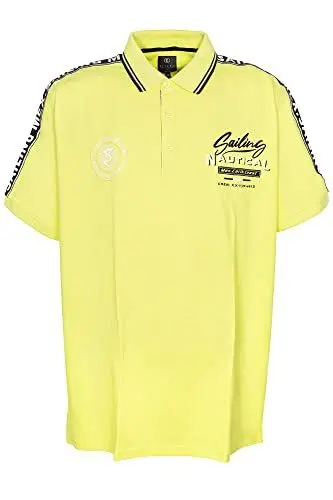 Produktbild: Kitaro Poloshirt Polo Shirt Hemd Herren Kurzarm Baumwolle Piqué Plusgröße, Farbe:gelb, Herrengrößen:3XL