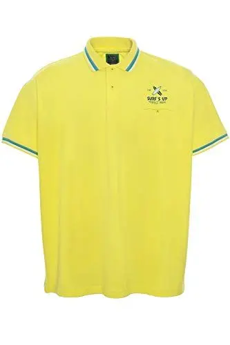 Produktbild: Kitaro Poloshirt Polo Shirt Hemd Herren Kurzarm Baumwolle Piqué Plusgröße, Herrengrößen:4XL, Farbe:hellgelb