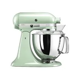 Produktbild: KitchenAid Küchenmaschine I Artisan I Kippbarem Food Processor I Teigknetmaschine mit 5 Zubehör | 2 Schüsseln aus Edelstahl | 4.8 L | Pistaccio
